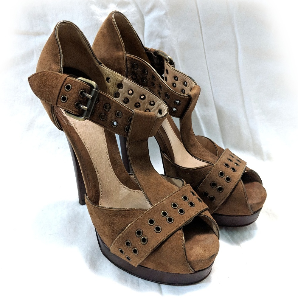 Fendi Suede Platform Sandal: Sz 37